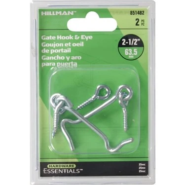 2-1/2" Zinc Plated Gate Hook And Eye Latch - Hillman Model 851482