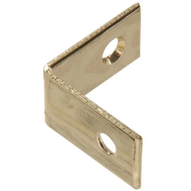 1-inch Solid Brass Corner Brace, Bright Brass Finish, Model 851150