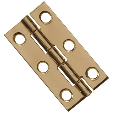2" X 1" Solid Brass Narrow Hinge - Bright Brass Finish By Hillman