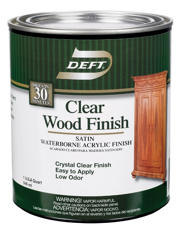 Waterborne Water-based Wood Finish Clear Satin Quarter