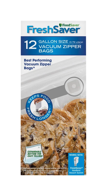 Freshsaver Gal. Vacuum Zipper Bags (12-count)