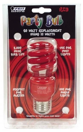 Feit 13 Watt Red Compact Fluorescent Mini Twist Party Bulbs Bpesl13t-r
