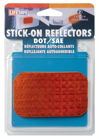 Stick On Reflector Color: Amber