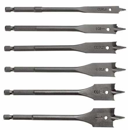 Black Max 6-piece Black Oxide Spade Bit Set 14482