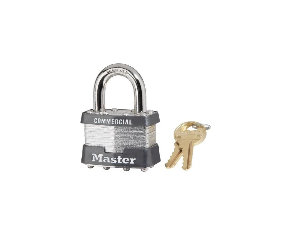 1ka Commercial Grade Laminated Steel Padlock, 1-3/4 Inch Wide