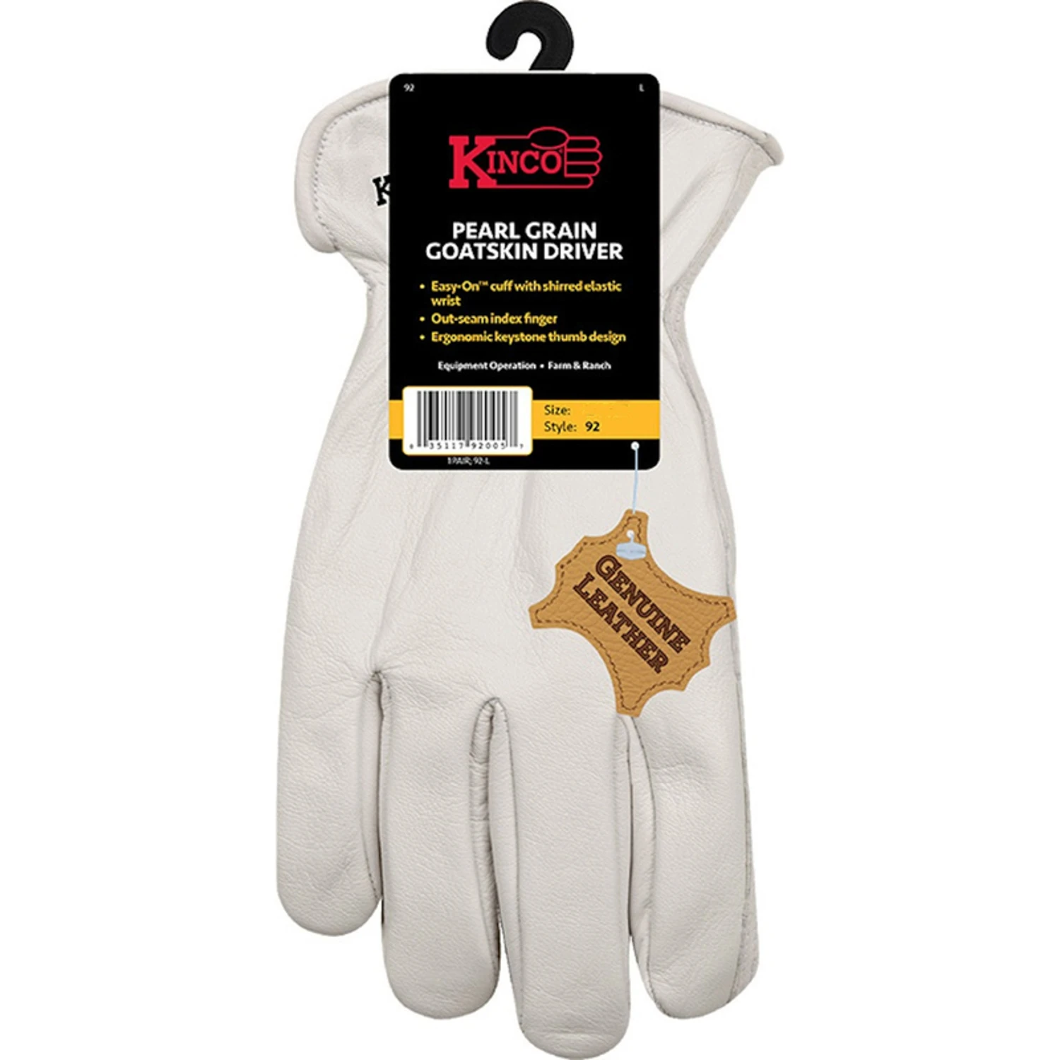 Full Grain Goatskin Gloves, Pearl Color, Men's M