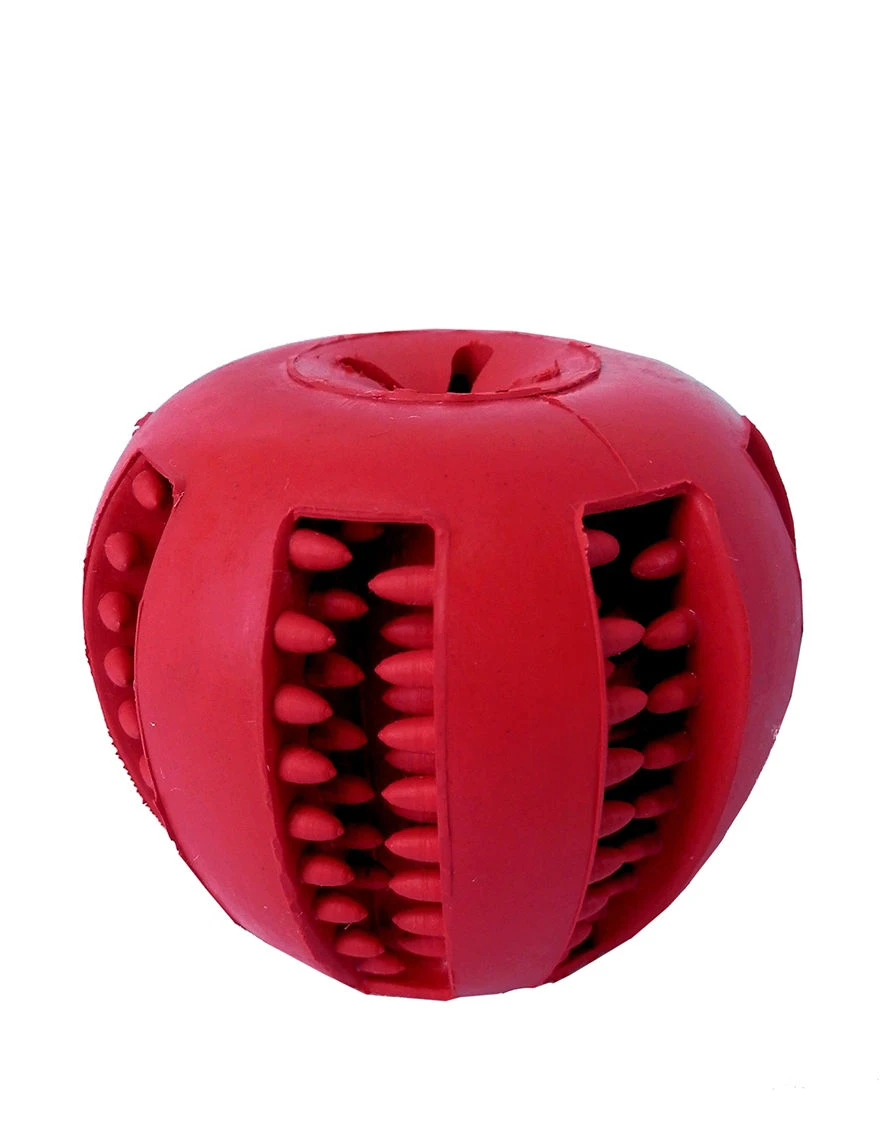 Jaws Apple Chew Core Toy 3 X 3 X 3 Inches Red