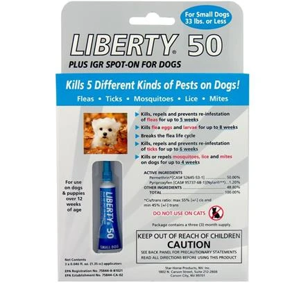 Liberty Plus Igr Spot-on Flea And Tick Medication For Small Dogs Under 33 Pounds
