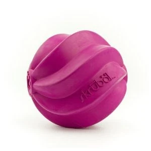 Small Skrubal Rubber Dog Toy - Pink - 2.5 H X 2.5 W X 2.5 L