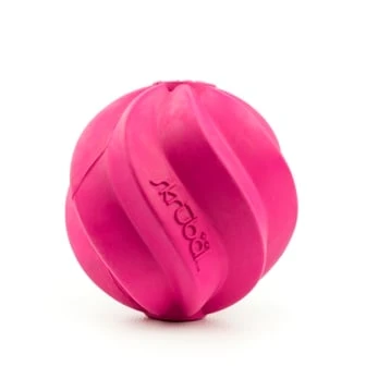 Large Skrubal Rubber Dog Toy - Pink, 3.3 H X 3.25 W X 3.25 L