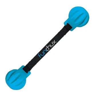 Funchux Rubber Dog Toy With Ballistic Nylon Strap - Blue