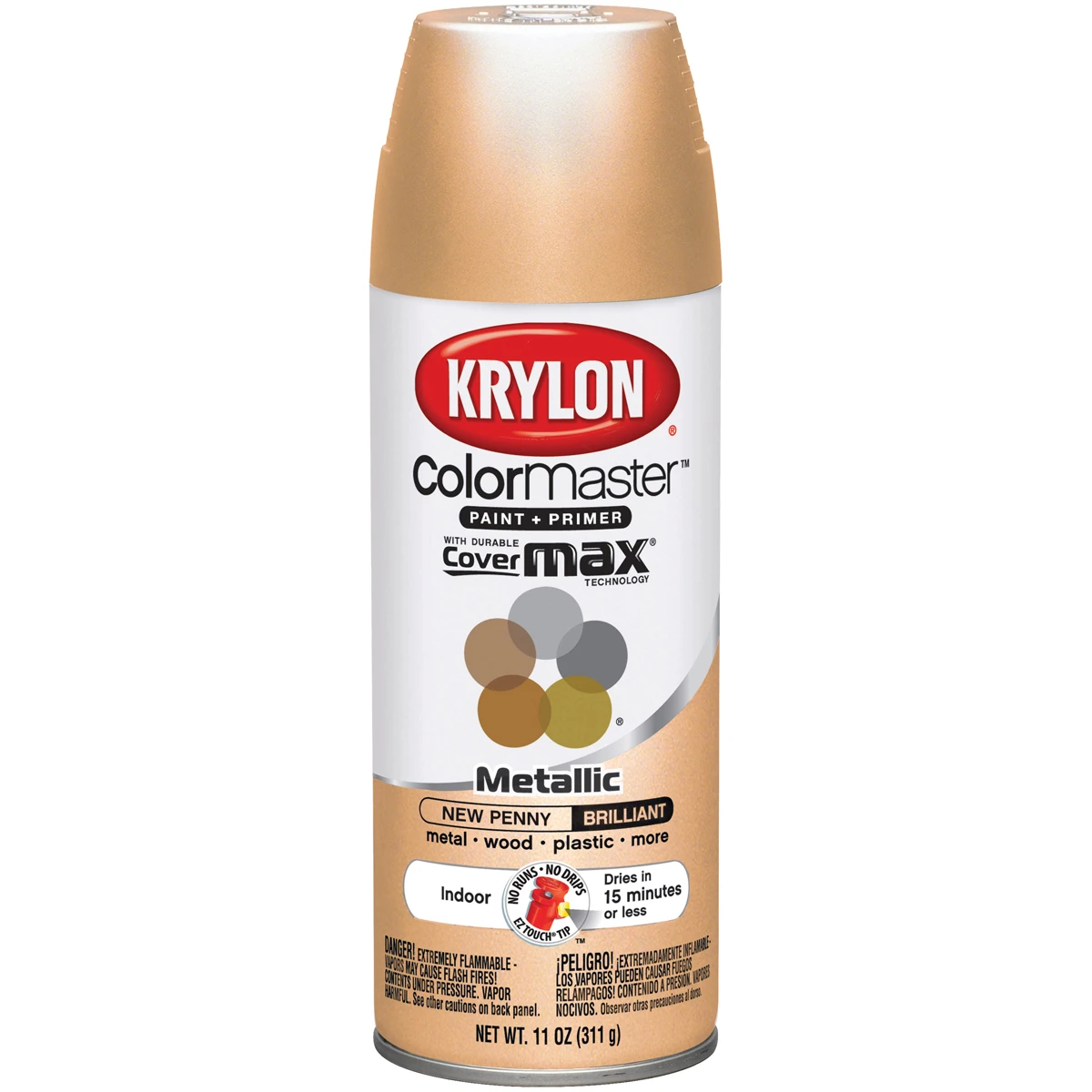Colormaster Indoor & Outdoor Aerosol Paint 12oz - New Penny Matte Finish