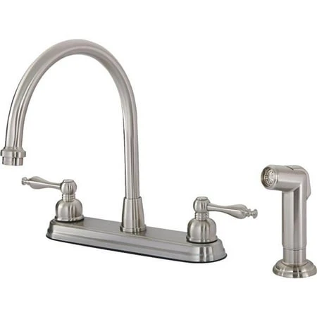 2 Lever High Spout Kitchen Faucet With Side Sprayer - Model F8f11013np-jpa3