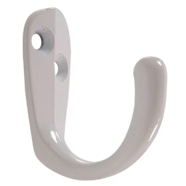 White Clothes Hook - 2 Pack Hillman Hook And Eye Model 852279