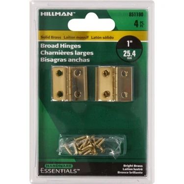 1 Inch Solid Brass Broad Cupboard Hinge - Model 851190