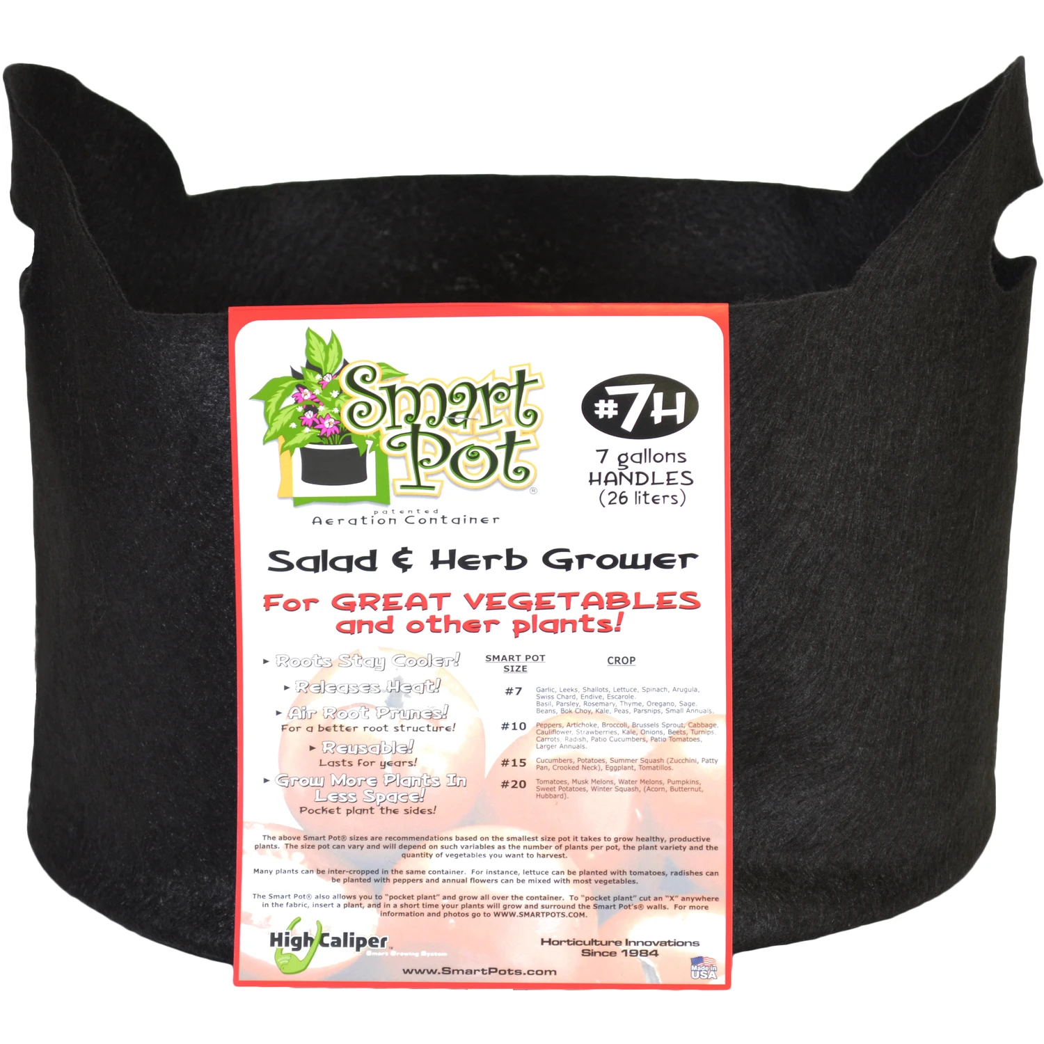 Salad & Herb Container Garden, Black Fabric, 7-gallons