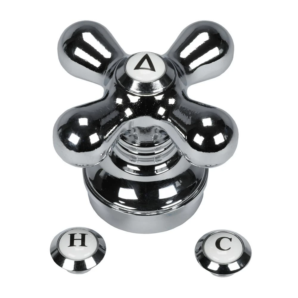 Universal Replacement Cross Handle In Chrome For Faucets