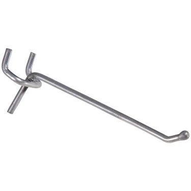 853047 Zinc-plated Single Peg Hook 0.148" X 4" For Pegboard