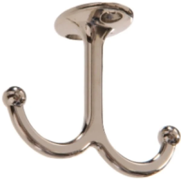 The Hillman Groupthe Hillman Group 852304 Undershelf Coat Hook- Nickel 2-pack