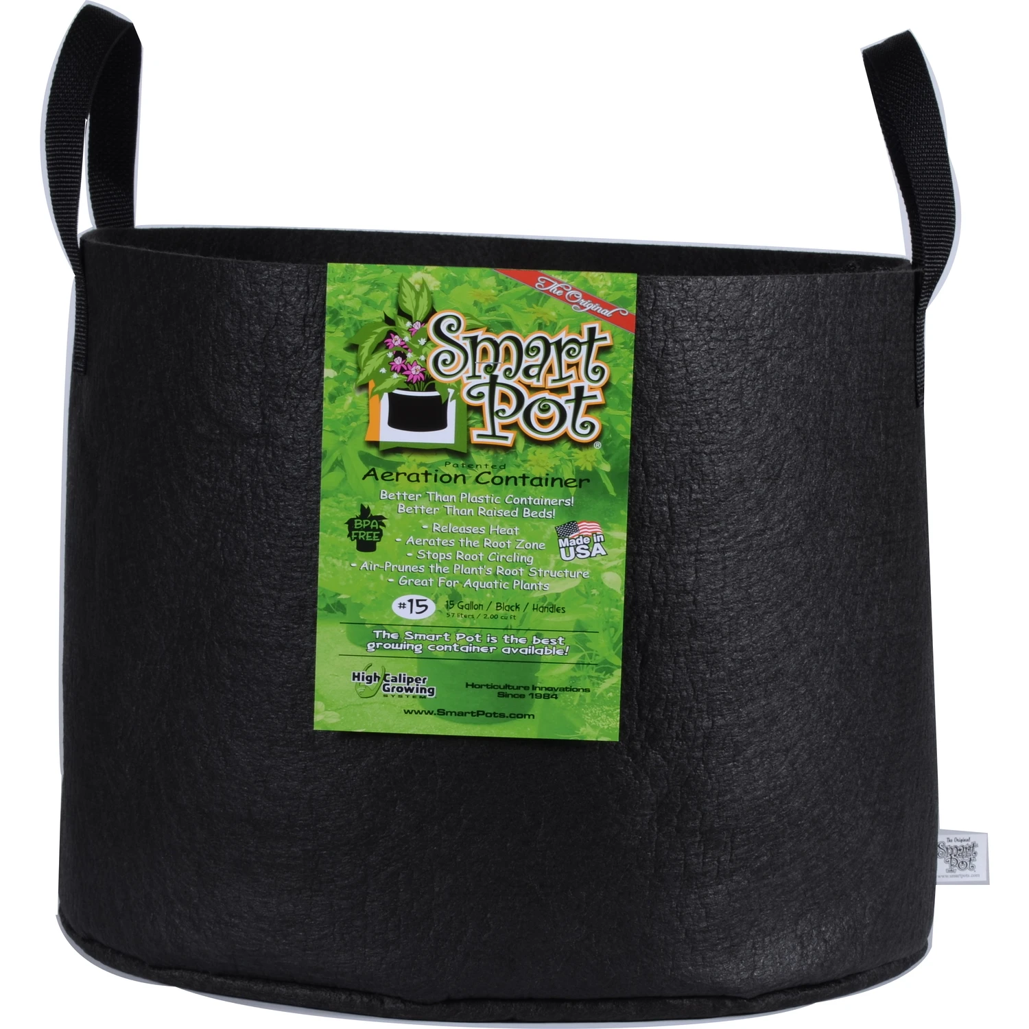 15 Gal Black Fabric Grow Bag For Potatoes & Squash