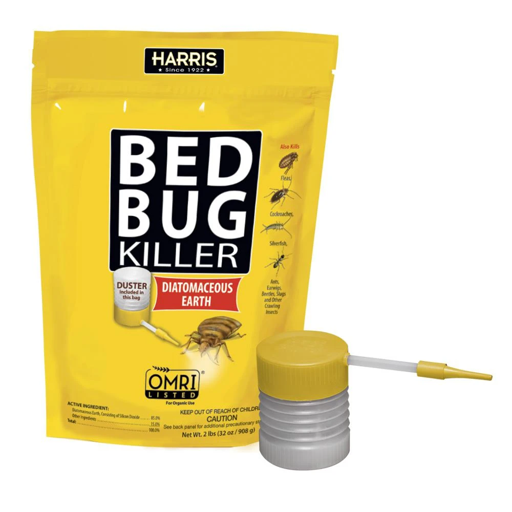 64 Oz. Diatomaceous Earth Bedbug Killer With Professional Duster Applicator
