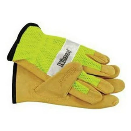 908xl Hi-visibility Pigskin Leather Work Gloves, Lime, Extra Large