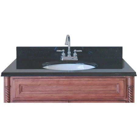 37 Inch Black Galaxy Green Natural Stone Vanity Top