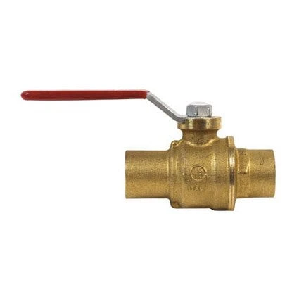 3/4 Inch Solder Brass Ball Valve - Model No. 107-454 For Plumbing Applications