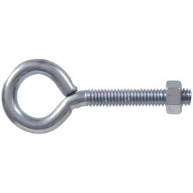10-count 5/16-inch - 18 X 3-1/4-inch Zinc-plated Plain Eye Bolts With Hex Nuts
