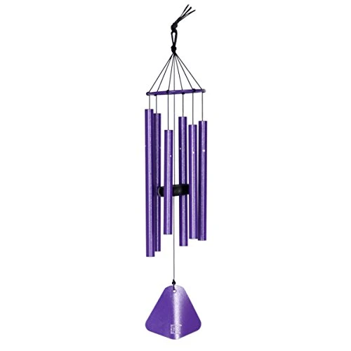 X106pp 27 Inch Wind Chime - Popn Purple Decorative Outdoor Accent