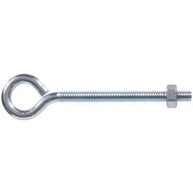 The Hillman Group 10-count 1/4-in - 20 X 4-in Zinc-plated Plain Eye Bolts With Hex Nuts