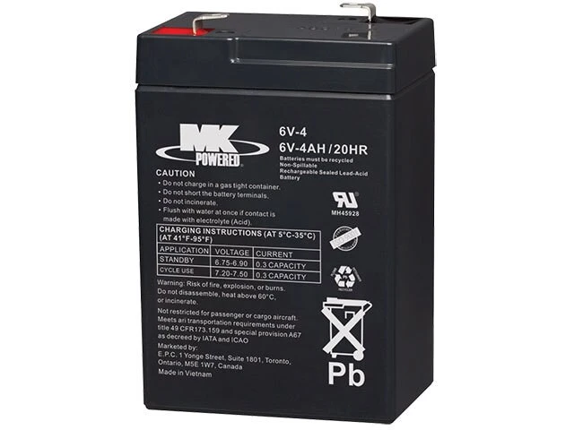6-volt 4 Amp Hour Rechargeable Battery For Various Applications
