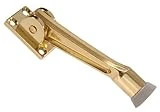 The Hillman Group The Hillman Group 852938 5" Kickdown Door Stop- Brass Finish 1-pack