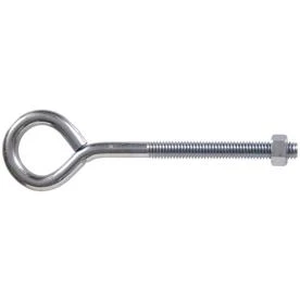 10-count 3/8-inch - 16 X 6-inch Zinc-plated Plain Eye Bolts With Hex Nuts