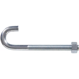 25-count 1/4-inch 20 X 2-1/8-inch Zinc-plated Steel J-bolt With Hex Nut