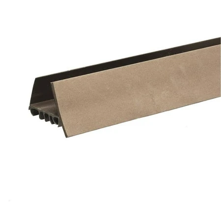Slide On Door Sweep With Foam Draft Stop For 1 To 1 3/4 Inch Doors 36 Inch Long Brown