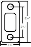 2-3/4"brs Deadbolt Strike
