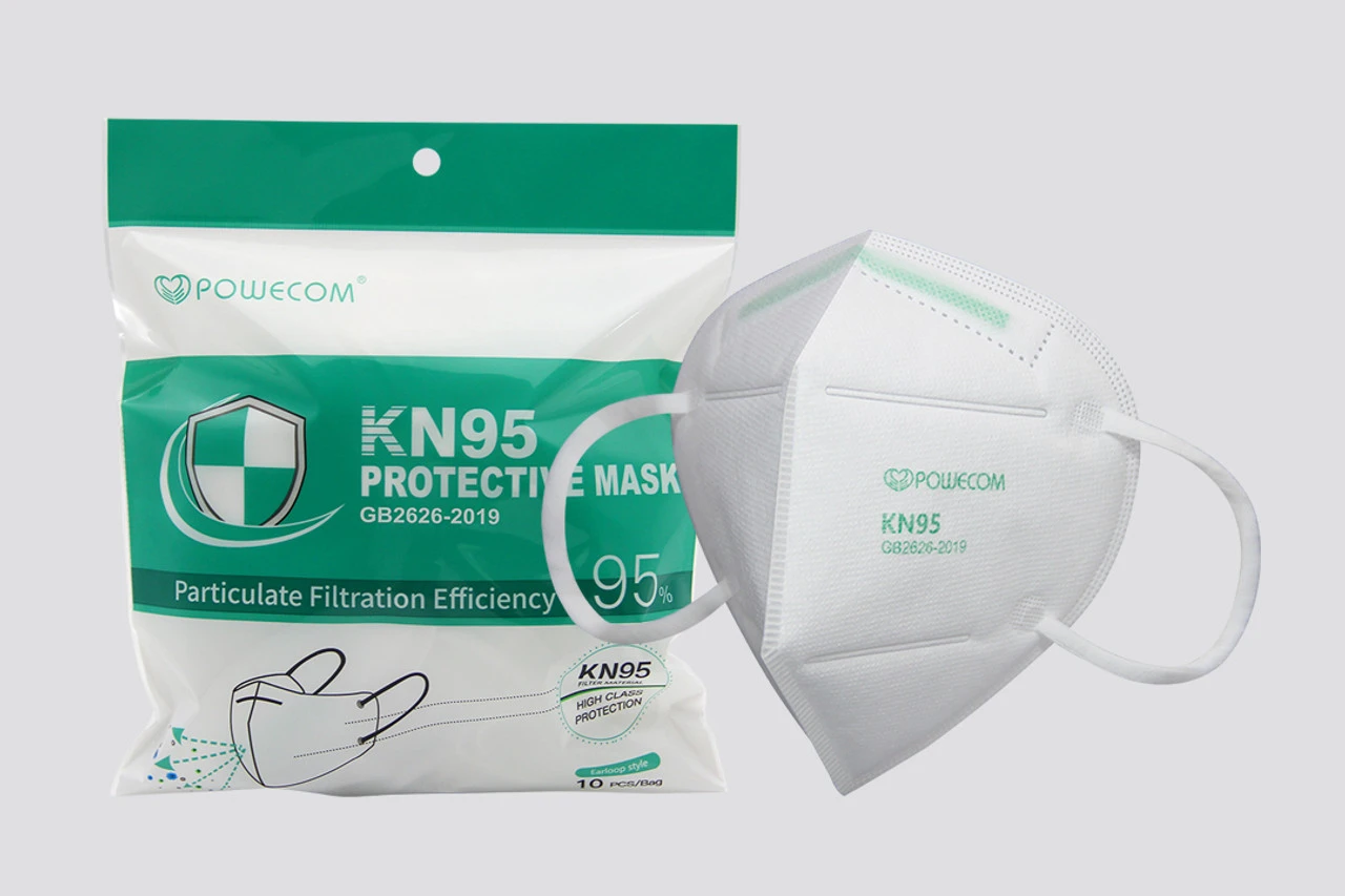 10pk White Kn95 Mask