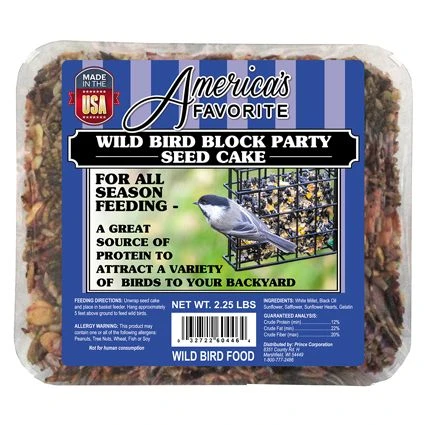 Bird Block Party Large Seed Cake, 2lb