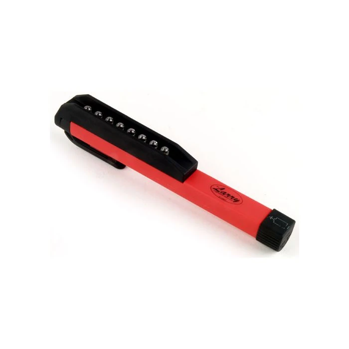 Larry 8-led Pocket Work Light With Magnetic Clip, 170 Lumens, Red