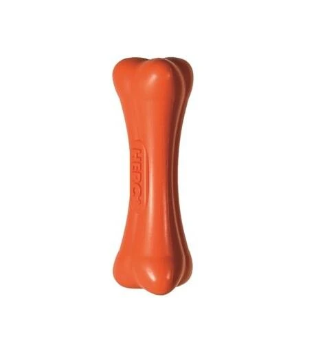 Retriever Small Rubber Bone Dog Toy - 5.5 X 2 X 2 In. - Hunter's Orange