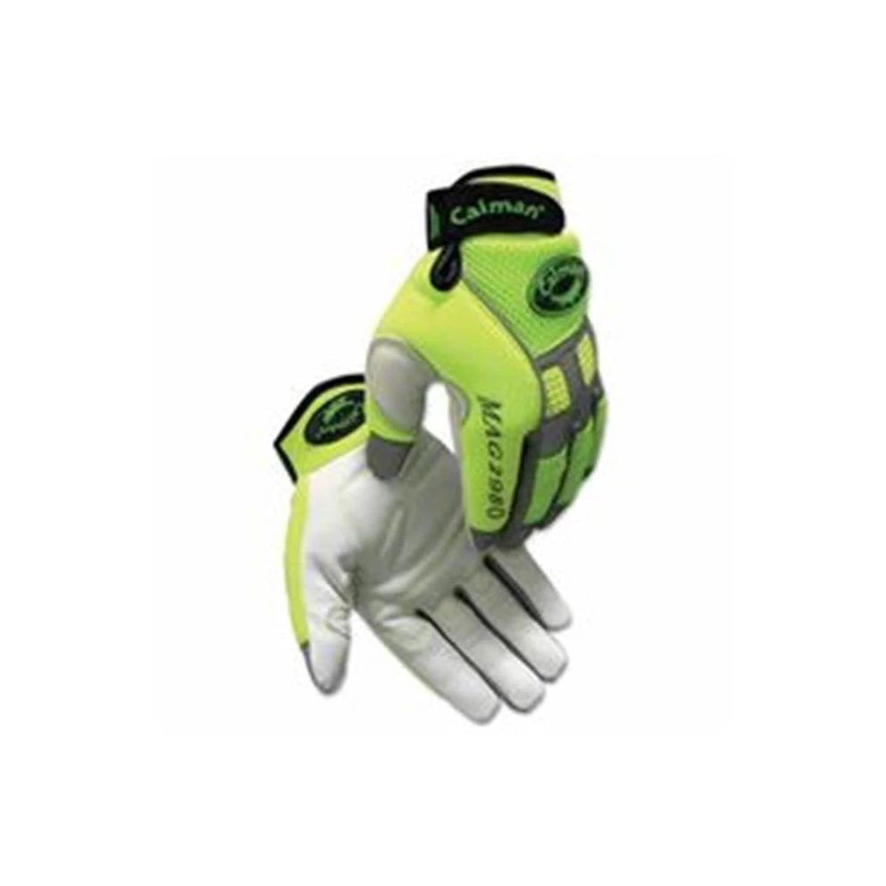 2x-large High-visibility Goat Grain Leather Multi-activity Mechanic Gloves - 2980-xxl