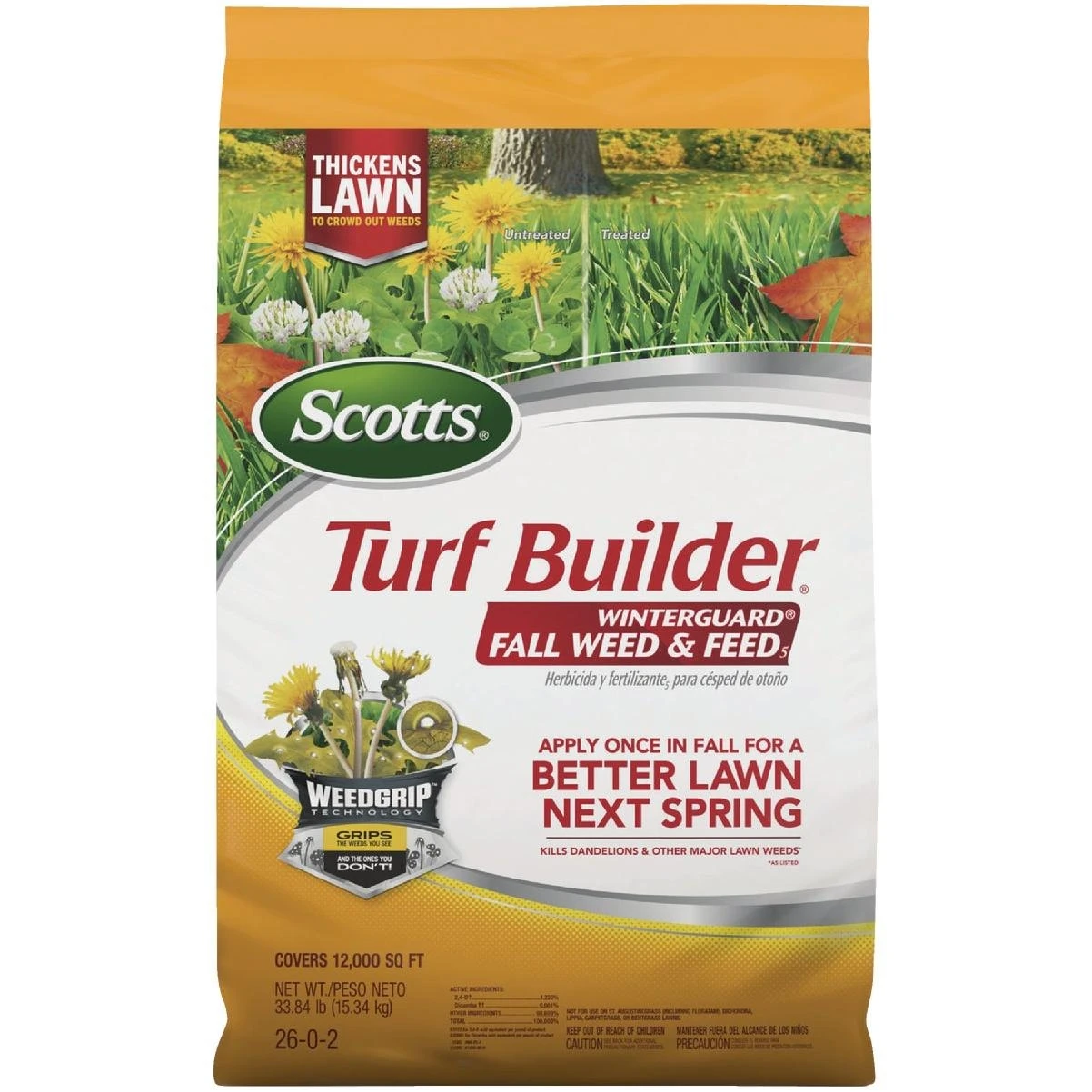 Scotts Turf Builder Winterguard 33.84 Lb. 12,000 Sq. Ft. Coverage Fall Weed & Feed