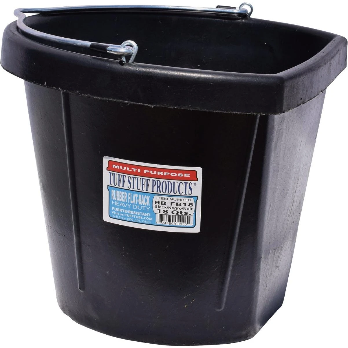 18 Qt. Rubber Flat-back Bucket