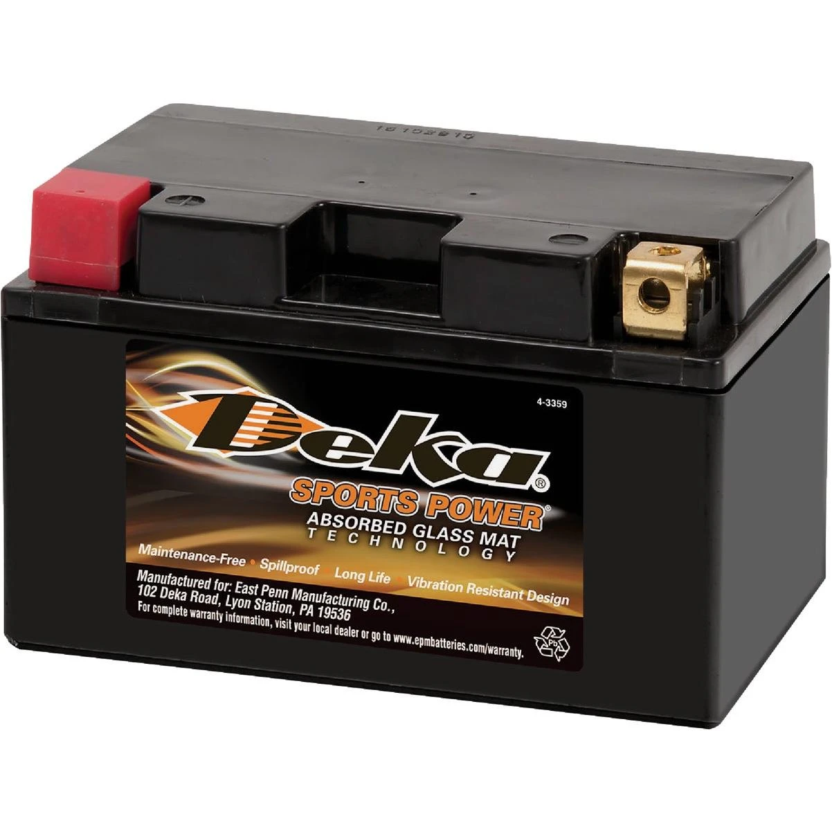 12-volt 190 Cca Lawn & Garden Powersport Battery With Agm Technology