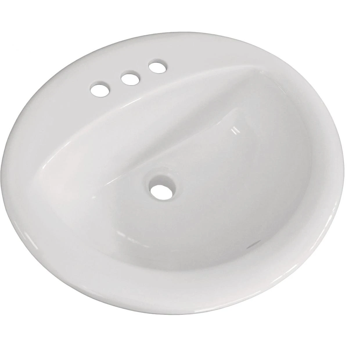 Compass Manufacturing Canton Oak Lawn Oval White Drop-in Bathroom Sink