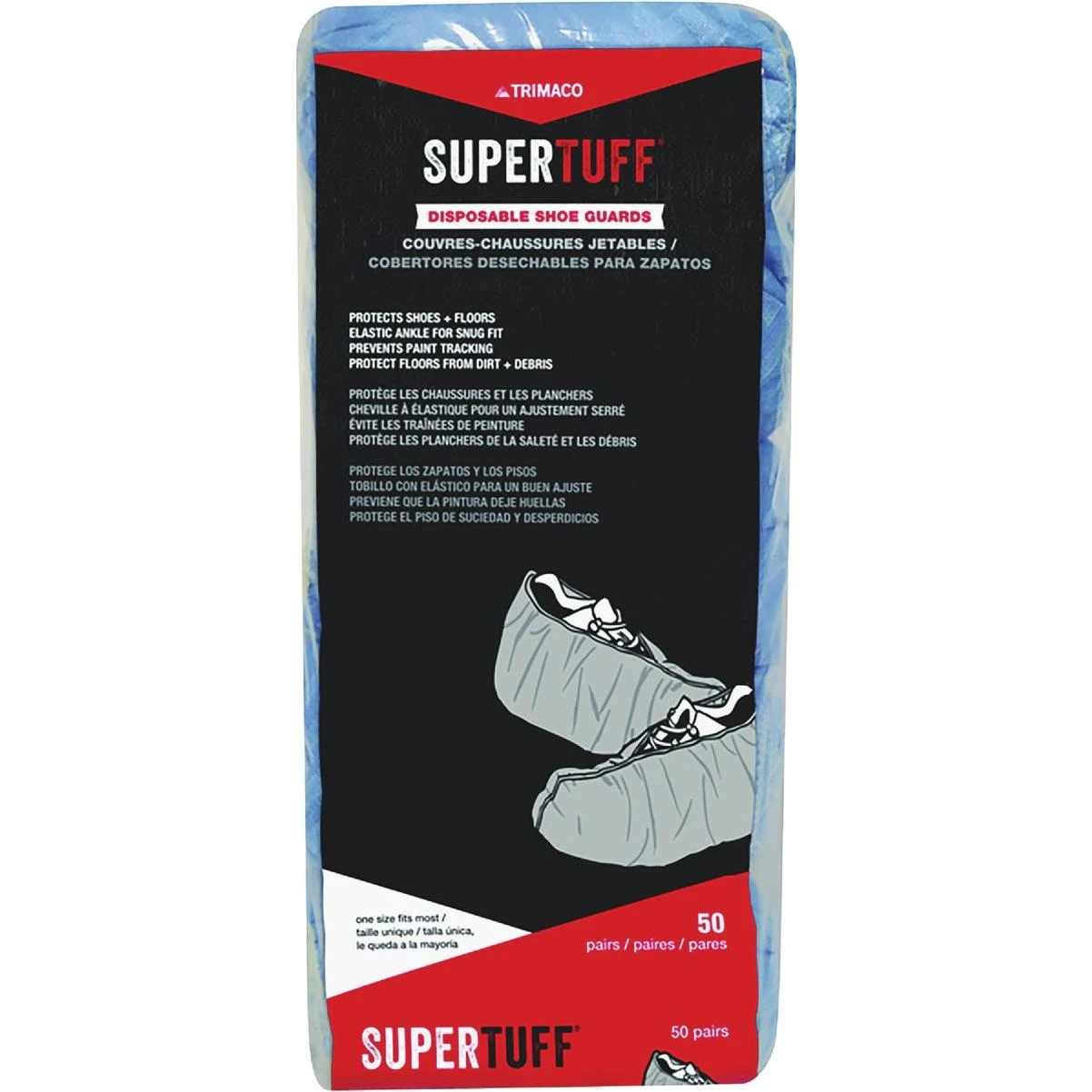 Blue Slip-resistant Poly Shoe Guards (50 Pairs) For Clean, Protected Floors