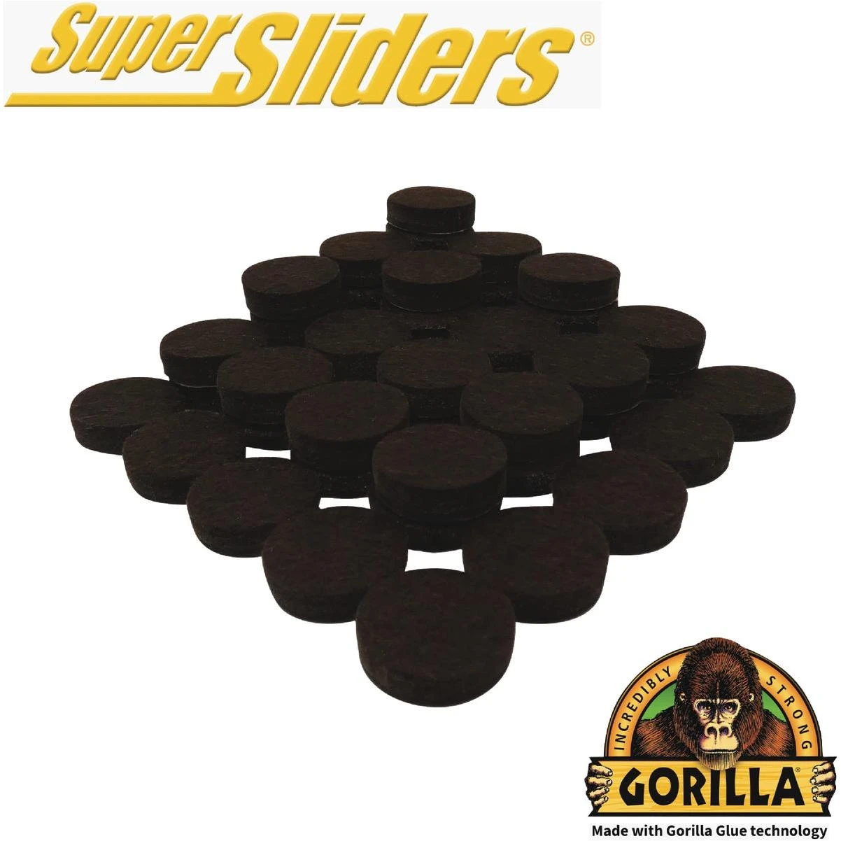 Super Sliders 1 In. Brown Felt Pad (48-piece)