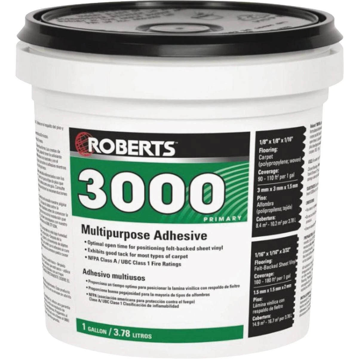 3000 Multi-purpose Adhesive For Carpet & Felt-backed Sheet Vinyl, 1 Gal.