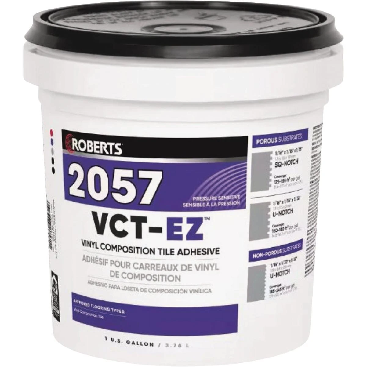 2057 Vct Ez Vinyl Composition Tile Adhesive, 1 Gal.